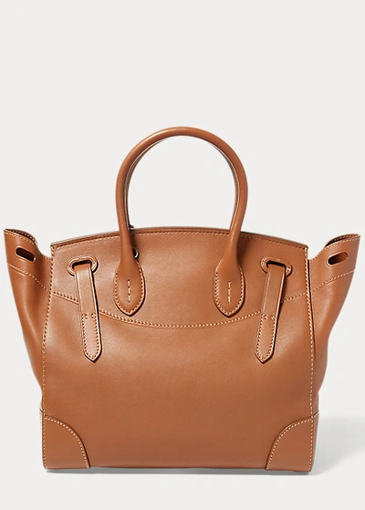 Polo Ralph Lauren Soft Ricky 33 Nappa Leather Bag In Rl Gold
