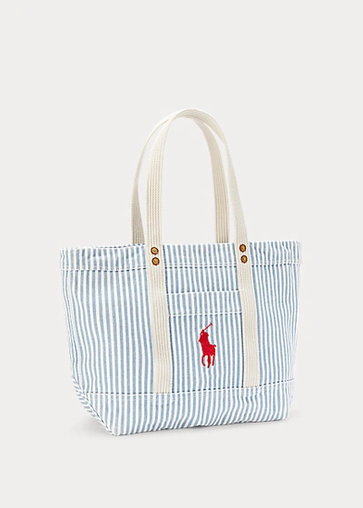 Ralph Lauren Canvas Medium Tote Bag in Blue