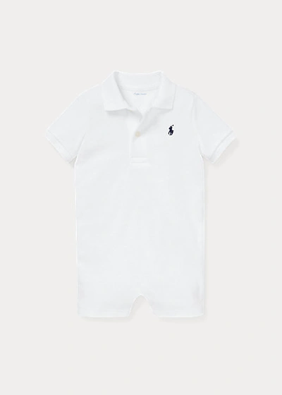 Shop Ralph Lauren Soft Cotton Polo Shortall In White