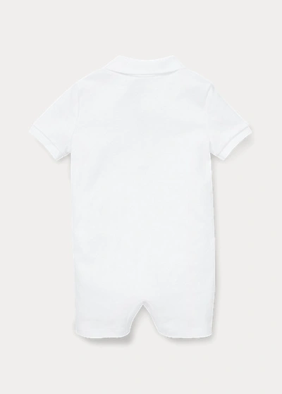 Polo Ralph Lauren Baby Boys Cotton Short Sleeved Polo Shortall In White