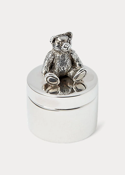 Polo Ralph Lauren Bear Sterling Silver Tooth Box In Silver