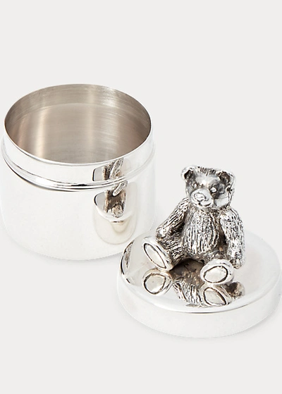 Polo Ralph Lauren Bear Sterling Silver Tooth Box In Silver