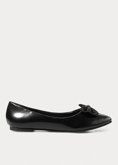 Shop Polo Ralph Lauren Nala Ballet Flat In Black Leather