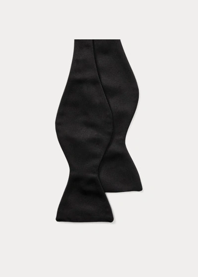 Shop Ralph Lauren Silk Satin Bow Tie In Black