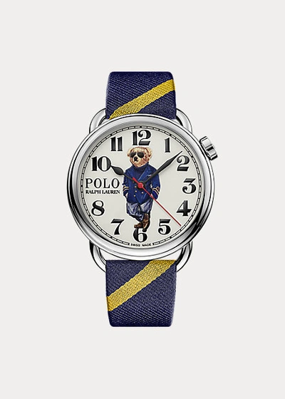 Shop Ralph Lauren 42 Mm Nautical Polo Bear Watch In White