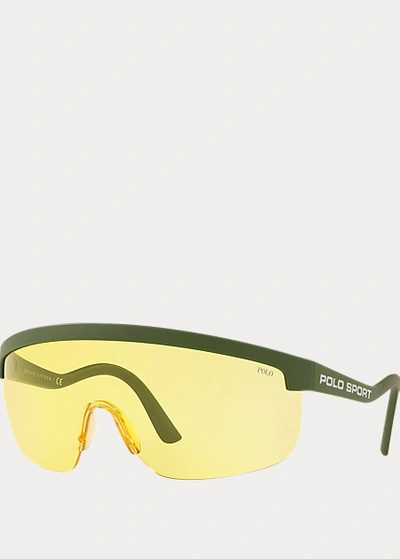 Ralph Lauren Polo Sport Shield Sunglasses In Yellow | ModeSens