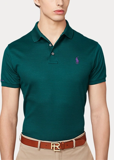 Polo Ralph Lauren Monogram-buckle Leather Belt In Tan