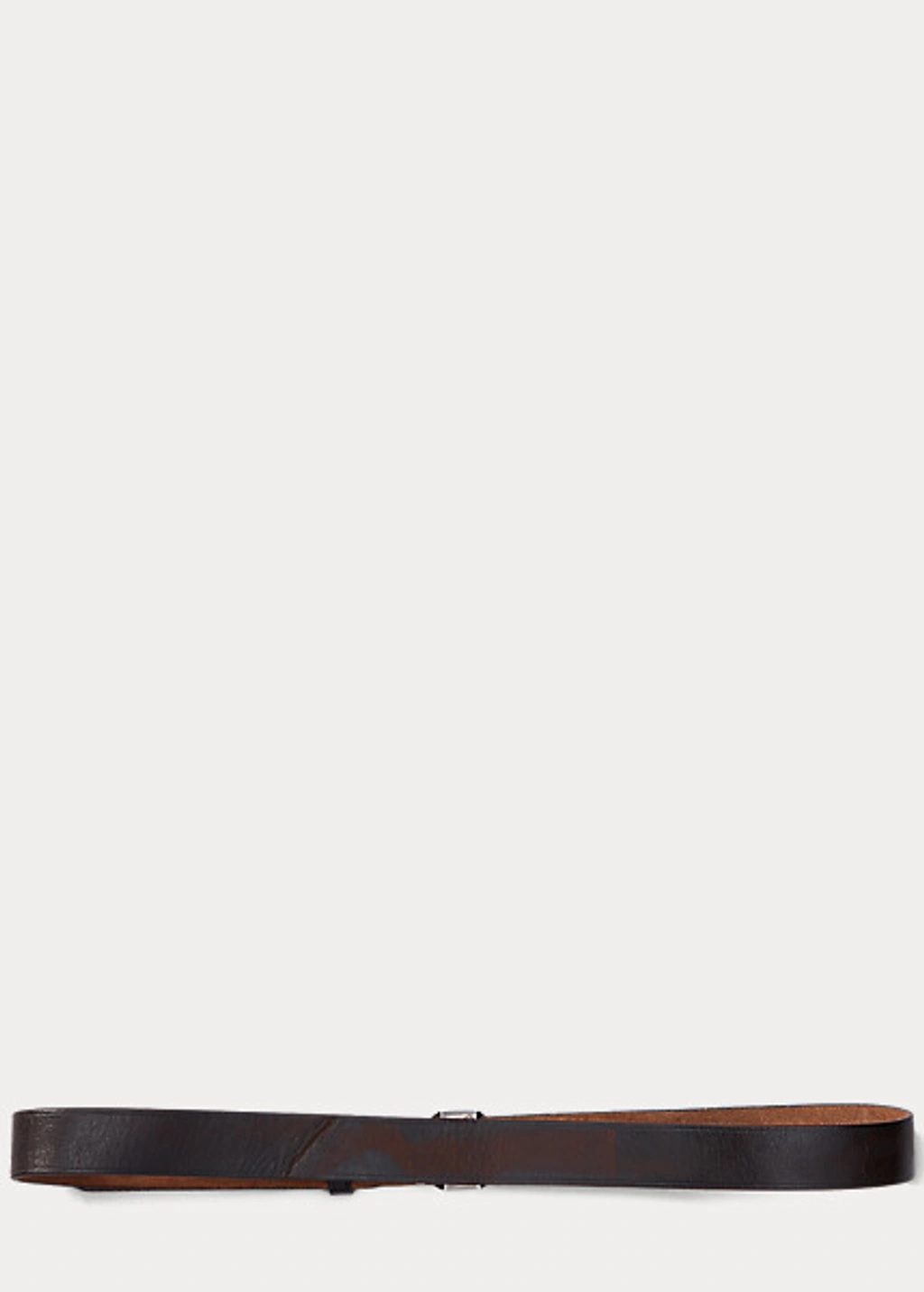 Double Rl Vincennes Leather Belt In Vintage Black | ModeSens