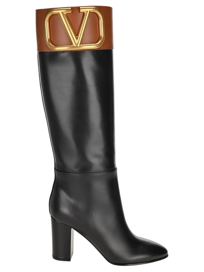 Shop Valentino Supervee Boots In Black