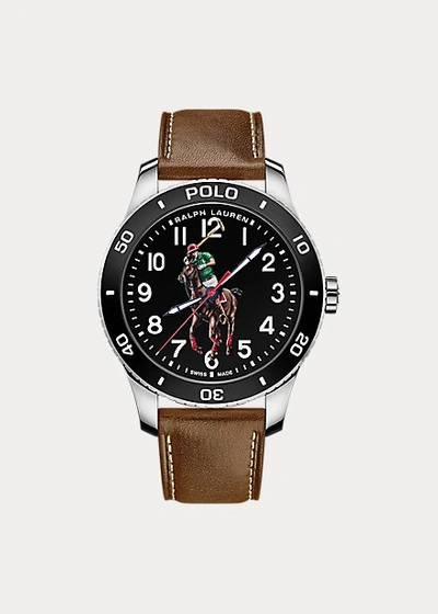 Shop Ralph Lauren Polo Watch Black Dial