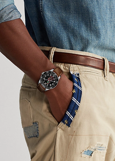 Shop Ralph Lauren Polo Watch Black Dial