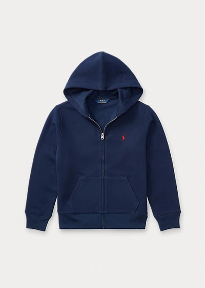 Shop Polo Ralph Lauren Cotton-blend-fleece Hoodie In Black