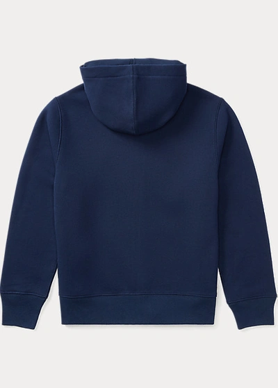 Shop Polo Ralph Lauren Cotton-blend-fleece Hoodie In Black