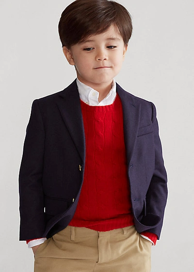 Polo Ralph Lauren Kids' The Iconic Doeskin Blazer In Navy | ModeSens