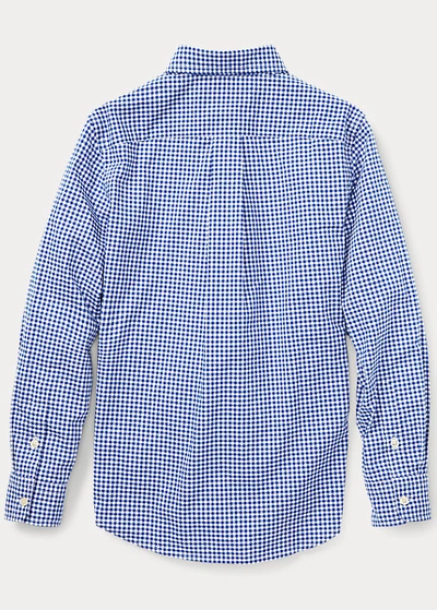 Polo Ralph Lauren Gingham Cotton Poplin Shirt In Blue Multi