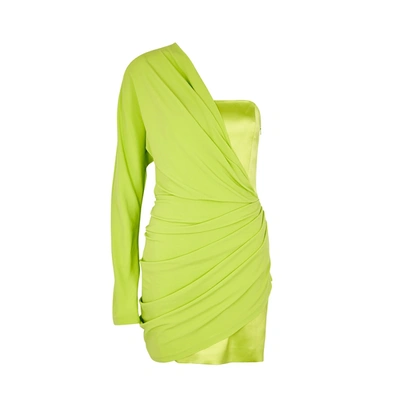 Shop Gauge81 Saratov Lime One-shoulder Mini Dress