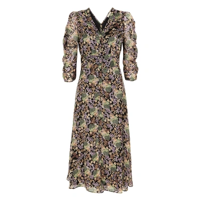 Shop Bytimo Floral-print Midi Dress In Green