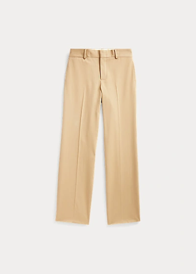 Shop Polo Ralph Lauren Wool Gabardine Trouser In Tan