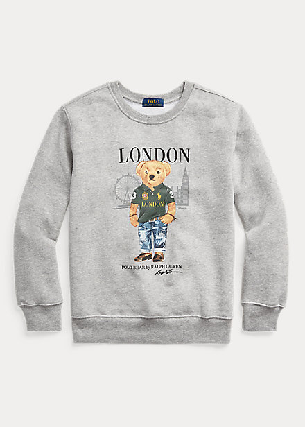 Polo Ralph Lauren Kids' Polo Bear London Fleece Sweatshirt In Andover  Heather | ModeSens