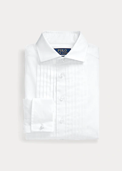 Polo Ralph Lauren Slim Fit Cotton Tuxedo Shirt In White