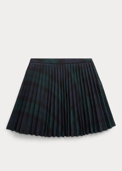 Shop Polo Ralph Lauren Tartan Plaid Pleated Skirt In Blackwatch Tartan