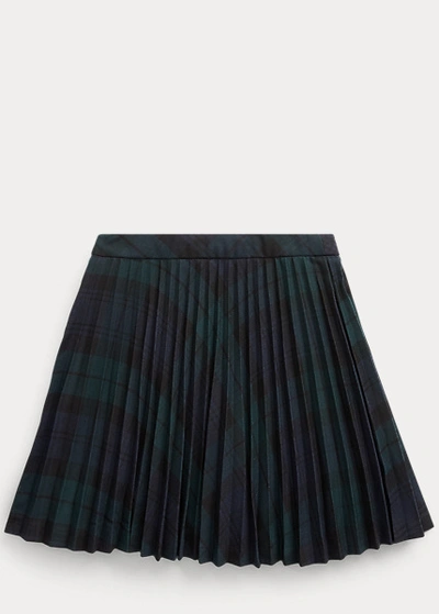Shop Polo Ralph Lauren Tartan Plaid Pleated Skirt In Blackwatch Tartan