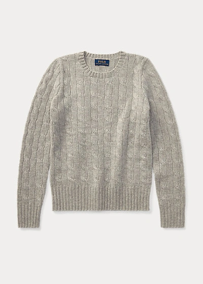 Polo Ralph Lauren Cable-knit Cashmere Sweater In Camel Melange