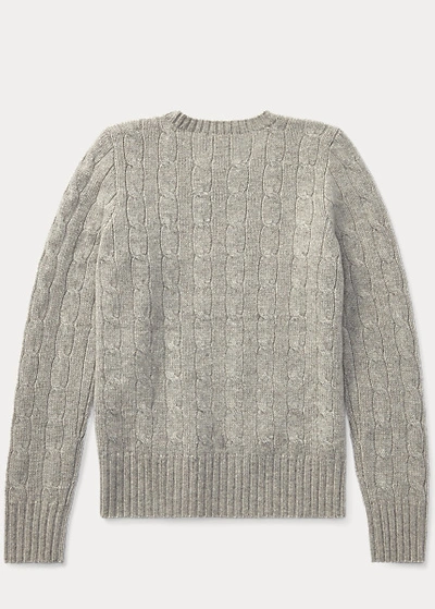 Polo Ralph Lauren Cable-knit Cashmere Sweater In Camel Melange