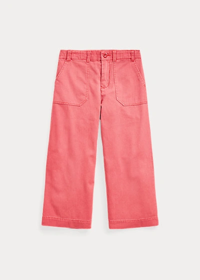 Shop Polo Ralph Lauren Cropped Cotton Chino Pant In Nantucket Red
