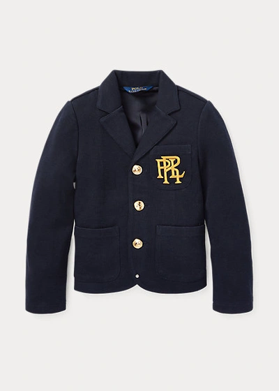 Polo Ralph Lauren Kids Knit Cotton blend Blazer In Aviator Navy ModeSens