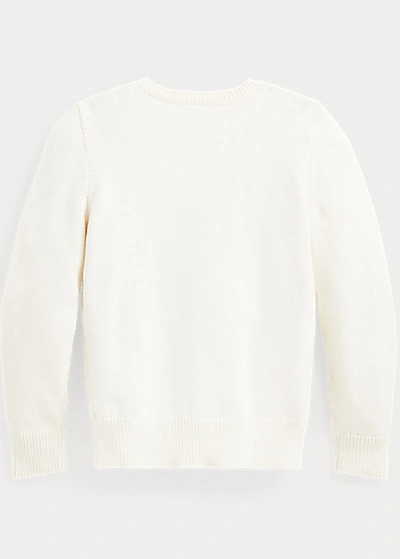 Shop Polo Ralph Lauren Polo Bear Sweater In Clubhouse Cream