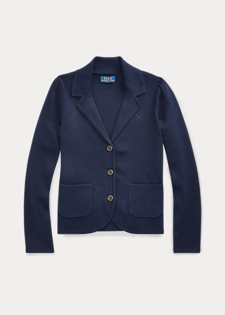 ralph lauren knit cotton blazer