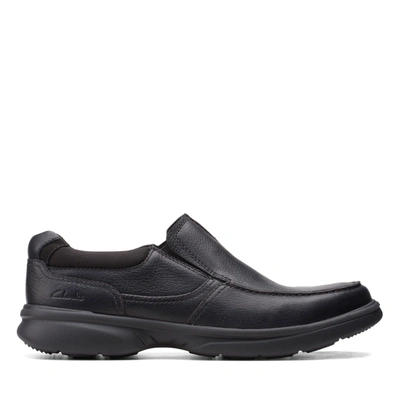 Clarks Men's Bradley Free Slip-on Shoes In Black Tumbled Leather In Black