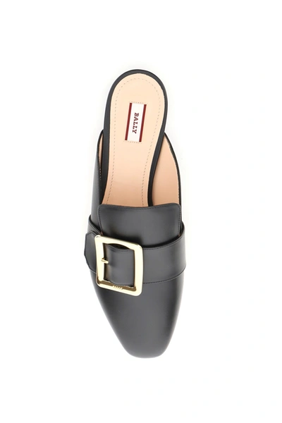 Shop Bally Janelle Mules In 0100 Black