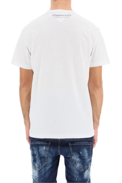 Shop Dsquared2 T-shirt With Love Is Forever Print In White