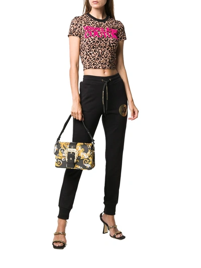 Shop Versace Jeans Women's Black Polyurethane Shoulder Bag