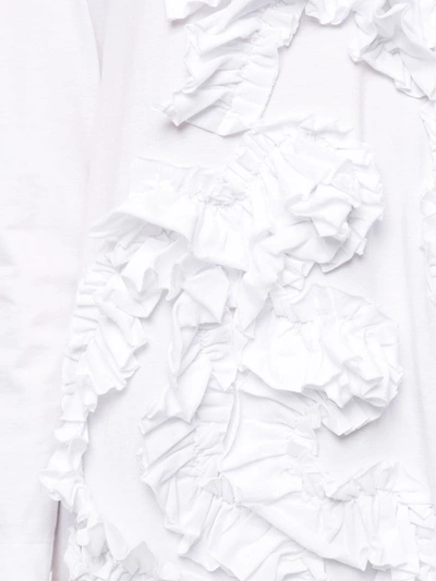 Shop Comme Des Garçons Comme Des Garçons Ruffle-detail Dress In White
