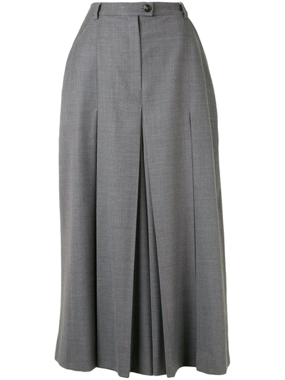 Shop Maison Margiela Skirt Style Trousers In Grey