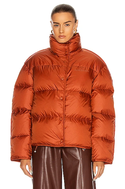 Shop Acne Studios Orna Puffer Jacket In Rust Orange