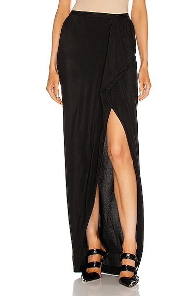 Shop Rick Owens Grace Long Skirt In Black