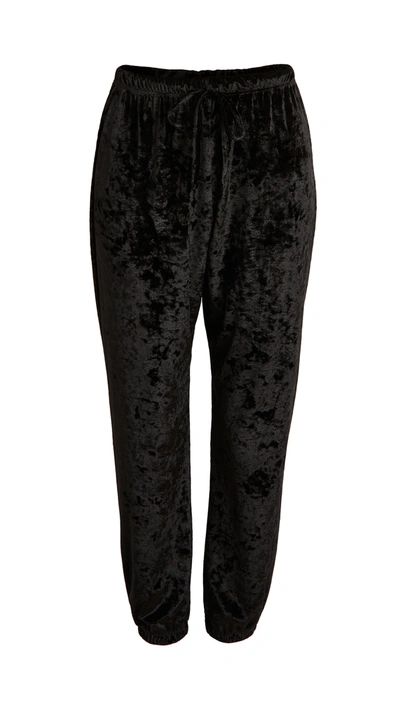 Shop Onzie Velvet Weekend Sweatpants In Black