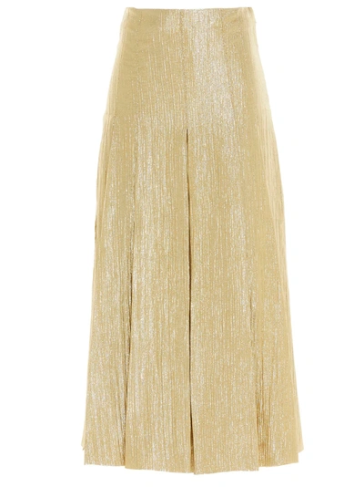 Shop Fendi Skirt In Gold