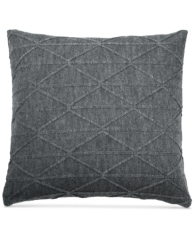 Shop Dkny City Pleat Gray 18" X 18" Decorative Pillow Bedding In Grey