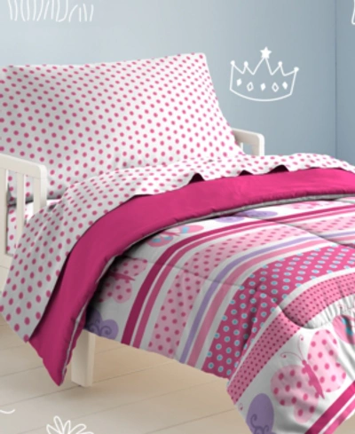 Shop Dream Factory Butterfly Dots Toddler Comforter Set Bedding In Multi