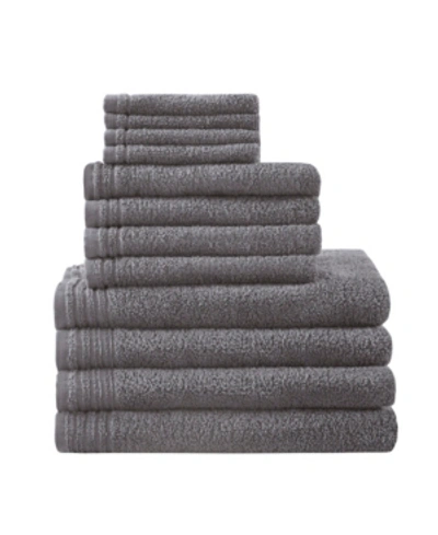 Intelligent Design Big Bundle Cotton 12-pc. Bath Towel Set In Grey