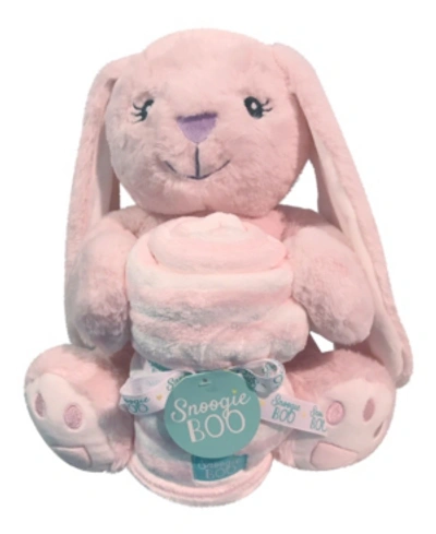 Shop Happycare Textiles Snoogie Boo Hug Me Ultra Soft Blanket With Stuffed Animal Toy Set, 30" X 36" In Pink