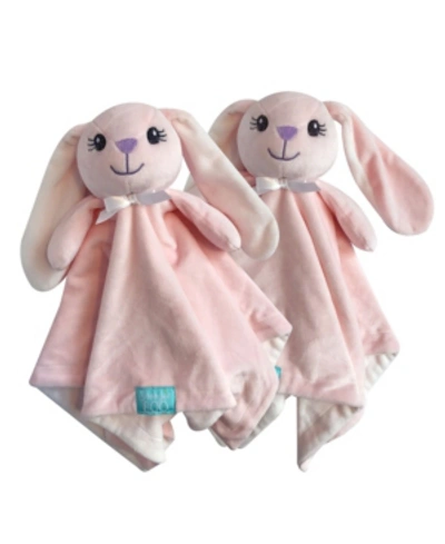 Shop Happycare Textiles Snoogie Boo 2-pack Lovey And Security Blanket With Stuffed Animal Style, 18" X 18" In Pink