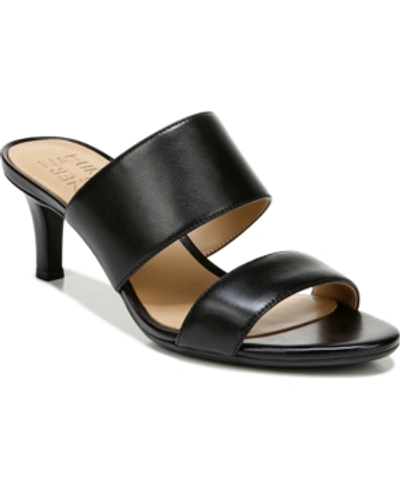 Shop Naturalizer Tibby Slide Sandals Women's Shoes In Black Leather