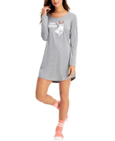Shop Jenni Plus Size Sleepshirt & Socks 2pc Set, Created For Macy's In Not Today