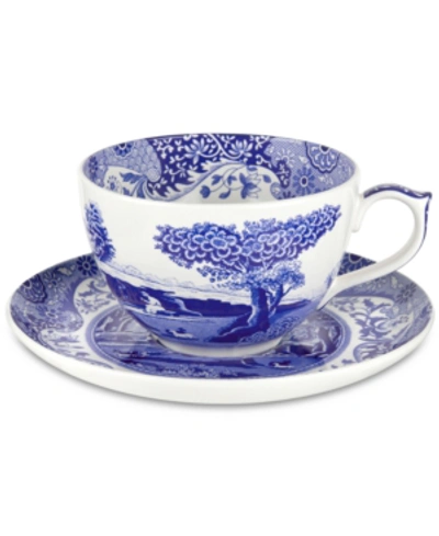 Shop Spode Blue Italian Jumbo Cup & Saucer In Blue/white